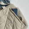 Вещевые сумки Осень-зима Сумка с хлопчатобумажной подкладкой Большая вместимость Стеганая подмышка Бас с ромбической решеткой Сплошной цвет Мода Мягкая для уличных покупок