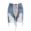 Frauen Jeans 2024 Sommer Mode Spitze Loch Design Fit Und Schlank Stil Shorts Weiblich