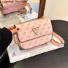 Schoudertas Designer Amerikaanse trend Gloednieuw Trendy en minimalistische kettingverbinding Gedrukt Effen kleur Modieus Klein Vierkant Enkele schouder Crossbody Dames