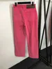 Pantaloni da donna Capris firmati 2024 Primavera/Estate Nuovo Nanyou Doppio ginocchio Modello Velluto a coste Vita alta Versatile UP4Q