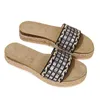 Chinelos Toe Verão Respirável Flat Weave Slip-On Sapatos Sandálias Confortáveis Moda Mulheres Praia Womens Fechado Voltar