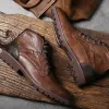Stövlar mäns stövlar 2023 militär man taktiska stövlar brittisk stil pu material snörning stövlar för män solida färg casual skor