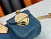 Kot vintage çanta mini çanta mini baget çanta deri kolu çıkarılabilir omuz kayışı moda omuz zinciri çantası denim çanta crossbody denim cüzdanlar