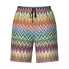Shorts Masculinos Personalizados Homens Quick Dry Beachwear Boardshorts Bohemian Geometric Swim Trunks Ternos de Banho