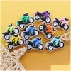 Skondelar tillbehör Moq 20pcs PVC Cartoon Colorf Motorcykel dekoration charm spänne trospinnar knappar dekorationer för band armel dhszo