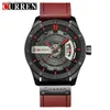 Armbandsur Curren Top Brand Luxury Fashiong Casual Business Wrist Leather Str Male Clock Military Quartz Men es Reloj Hombre L240402