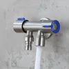Robinets d'évier de salle de bains G1 / 2 Inverseur d'eau Buse de valve à 2 voies Robinet de machine à laver en acier inoxydable Robinet de toilette à double contrôle Bibcock Laundry Mop