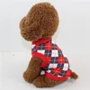 Dog Apparel Spring Summer Pet Clothes Vest T-Shirt For Diamond Grid Print Small Large Size Pets Dogs Clothing Shirt S-2XL