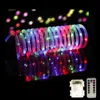LED Strings Battery Case Waterproof Telecontrol Outdoor Tube Lighting 100/2000Lamp 8Modes For Yard Garden Decortion Party Holiday YQ240401