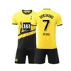 S Jersey Dortmund Home Children Children Student Training Adult Set Sportteam Uniform Group Köp för män och kvinnors fotboll Tudent ET Ports