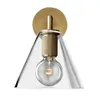 Vägglampa enkel retro guld led scones korridor glas lyster belysning dekor luminarias fixtur