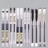 12pcs/set Simple 0.5mm Roller Pen Black Ballpoint Color Ink Straight Liquid Rollerball Gel For School Office Stationery