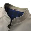 Men's Jackets High Quality Jacket Spring And Autumn Casual Stand Up Collar Solid Color Comfortable Versatile Top Coat M-4XL