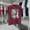 Designer B Home Paris Correto Alta Qualidade 24SS Verão Floco de Neve Ácido Lavado Desgastado Personalizado Impressão de Desenhos Animados Manga Curta Homens e Mulheres Camisetas DEAZ