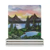 Table Mats Majestic Mountain Sunset Ceramic Coasters (Square) Cup Set Slate For Cups Coffee Mugs