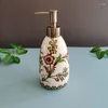 Dispenser di sapone liquido Vintage Ice Crackle Pressa in ceramica Bottiglia di disinfettante per le mani Bagno Doccia Gel Lozione Shampoo portatile