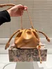 Designer Paseo Luxe schouderriemstijl Bruin Zwart Grote capaciteit Glanzende lederen emmertas Spanje Squeeze Bags Handtassen Dames TOTE