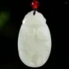 Pendentif Colliers Han Jade Chinois Zodiac Pendentifs Hommes et Femmes 12 Marque Blanc Stand Supply Réunion Vente Cadeau