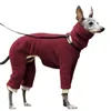 Hundkläder Vinterkläder Pet Vest Stretchy 4 Ben Full täckt Elastisk hög krage fast färg Turtleneck Onesie för husdjur leveranser