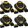 ANIID Dubai Set di gioielli placcati in oro 24k per le donne Gioielli da sposa etiope Matrimonio Collana con orecchini brasiliani africani 240322