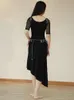 Cor sólida traje de dança do ventre dança jazz urbano vestido sexy feminino oriental malha latina retalhos chinês folk adulto 240402