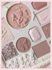 Shadow Cheerflor Amusement Angel Embossed Blush 하이라이트 통합 아이섀도 Pallete Milk Tea Color 3 Colors Face Make Cosmetics