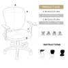 Krzesło obejmują elastyczną pokrywę zagęszcza stałe biuro spandekne spandekne dzielone siedzenie uniwersalne przeciwpoślizgowe obudowę fotela