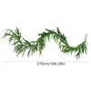 Decoratieve bloemen Faux Pine Garland Artificial Green voor deur realistische kerstslingerskamer ornamenten vakantie open haard mantel huis