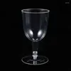 Bicchieri usa e getta Cannucce 8 pezzi 180 ml Calici con fondo staccabile in plastica Vino trasparente Forniture per cocktail bar per feste di matrimonio