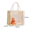 Sacs à provisions Portable Linge Femmes Shopper Sac fourre-tout Casual Grande Capacité Voyage Plage Organisateur De Stockage Sac À Main En Plein Air Pique-Nique Eco Tissu