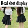 Skirts Lucyever Fashion Women Zipper High Waist Mini Skirt Korean Style Anti-Glare Pleated Female Show Leg Length A-Line