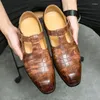 Sapatos de vestido Misalwa Pointy PU Couro Homens Plus Size Formal Business Verão Respirável Festa Elegante Mocassins