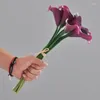 Dekorativa blommor 9 st konstgjorda mini calla lily latex falsk brud som håller bukett diy bröllop blommvägg bakgrund hem dekoration