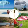 Autocollants de fenêtre Support de parapluie 16,5 pouces de long Support de tige en métal solide Parasol de jardin de plage Poteau de drapeau de sable Ancre d'herbe au sol