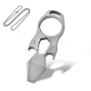 Gereedschap Titaniumlegering Koevoet met ketting Tactische Survival EDC Tool Gift Camping Multifunctionele Blikjes Flesopener Schroevendraaier