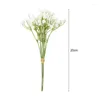 Fleurs décoratives 20 cm fleur artificielle gypsophile blanche souffle de bébé bouquets de mariée de mariage faux pour la décoration de la maison cadeaux de la Saint-Valentin