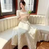 Party Dresses Topenomi Bridesmaid Women 2024 Simple Strapless midja Jacquard A-Line Wedding Fairy Formal Prom Gown