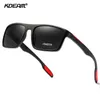 Solglasögon KDEAM RECTANGULAR ULTRA LIGHT TR90 Solglasögon Män polariserade TAC 1,1 mm tjocklek Lins Driving Sun Glasses Women Sports Cat.3 240401