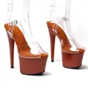 Chaussures de danse en PVC, sandales à talons hauts pour femmes, 17cm/7 pouces, modèle Sexy, spectacle et pôle danse, 127