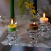 Candle Holders 1PC Dining Table And Festival Taper Glass Candlestick For Centerpiece Wedding