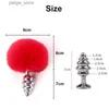 Other Health Beauty Items Rabbit tail anal plug aluminum alloy butt plug homosexual masturbation fetish couple flirting slave adult game role-playing Y240402