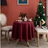 Tischdecke, amerikanische Retro-Tischdecke, Weihnachten, rot, kariert, Baumwolle, Leinen, rund, Hochzeit