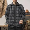 Men's Jackets Heavy American Retro Men Shirt Plaid Autumn Winter Streetwear Fashion Sanding Thicken Loose Casual Long Sleeve Coats