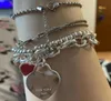 Beaded Strands Original Classic Retro Armband Ladies S925 Sterling Silver Heart Tag Oshaped Chain Jewelry Par Fashion Love6276865