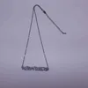 Pendant Necklaces Shinny Bar CZ Trendy Jewelry Party Wear Pendant Necklace Chain Vintage Women Girl 2024 Gift 240330