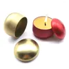 Storage Bottles 1 Pcs Tinplate Candle Tin Solid Color Round Containers Cosmetic Jar Oil Cream Pot Sealed Metal Can Travel Box