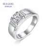 Bague pour hommes en argent 925, 1 ct, magnifiques bagues de mariage de luxe en diamant Firecolour Labs pour couples 240322