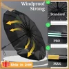 Winddichter, robuster, 3-fach faltbarer Herren-Regenschirm, verstärkt, 48 Knochen, automatisch, groß, Sonnen- und UV-Schutz, windabweisende Regenschirme für Herren, 240329