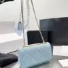 Luxury fashion designer women's classic chain bag Sheepskin Diamond Check flip bag Super all-in-one crossbody bag