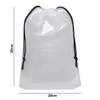 Storage Bags With Rope Clear Drawstring Bag Large Capacity Transparent Portable Shoe Pe Material Handheld Home